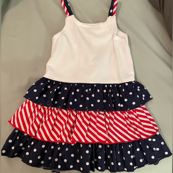Bonnie Jean Baby-July 4th Fireworks/Stars/Stripes 3-tiered dress-Size 24 mo-EUC - Picture 8 of 9